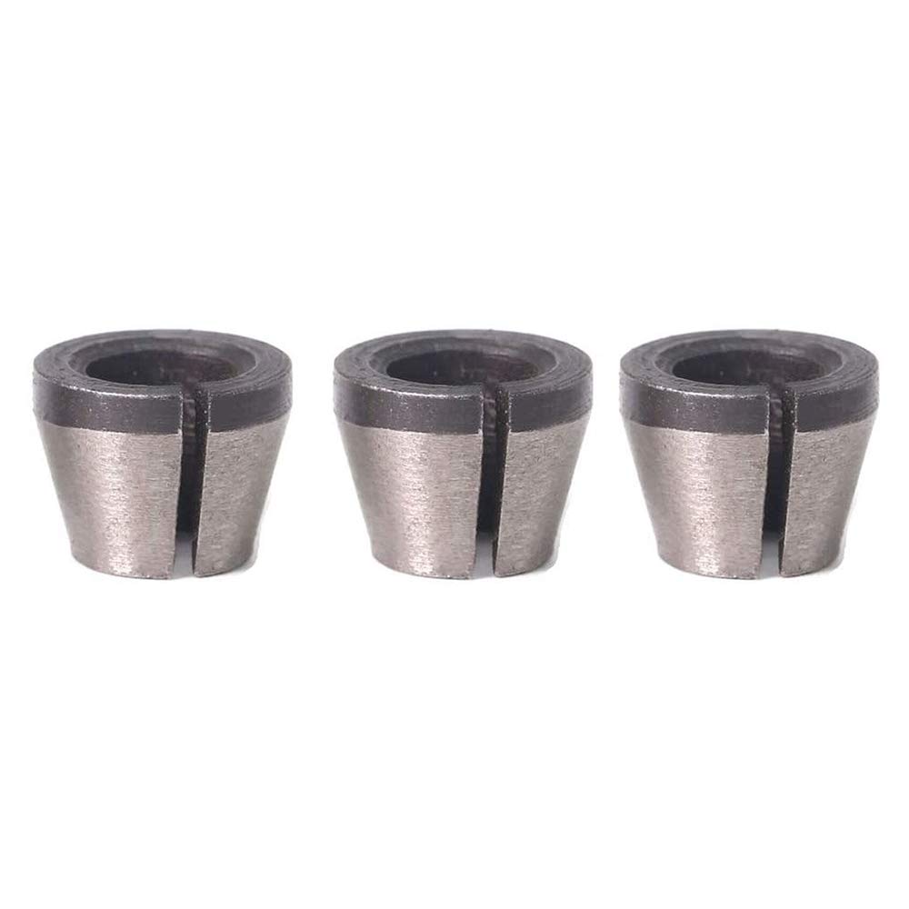 Turodeuo 3Pcs High 6mm 6.35mm 8mm Router Collet Chuck Adapter for Engraving Trimming Machine