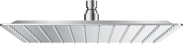 GUAKE Square Rain Shower Head, Ultra-Thin Design 304 Stainless Steel Ceiling Shower Head, Modern High Pressure Waterfall Shower Head (Chrome, 12)