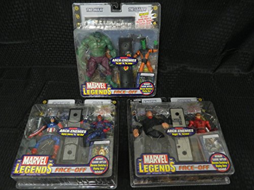 Marvel Legends Face-Off Set of 3 Variant Figures, The Hulk Vs The Leader, Kingpin Vs DareDevil and Captain America Vs Red Skull