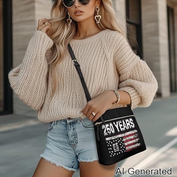 Image of Leather Purses for Women, Leather Hobo Bags for Women Travel Sling Purse Triple Zippered Pockets Shoulder Bag