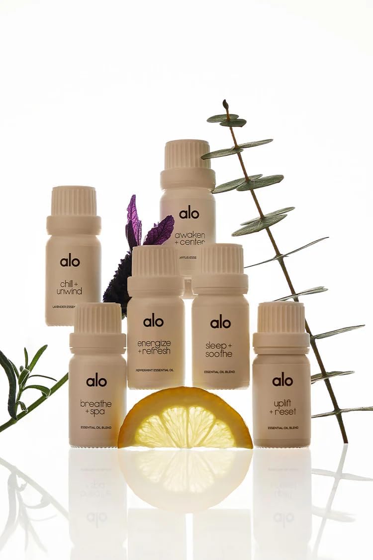 ALO Essential Oil Collection | 6 Essential Oils for Energy, Balance & Relaxation | Boxed Gift Set