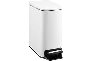 6L Slim Bathroom Trash Can with Soft Close Lid
