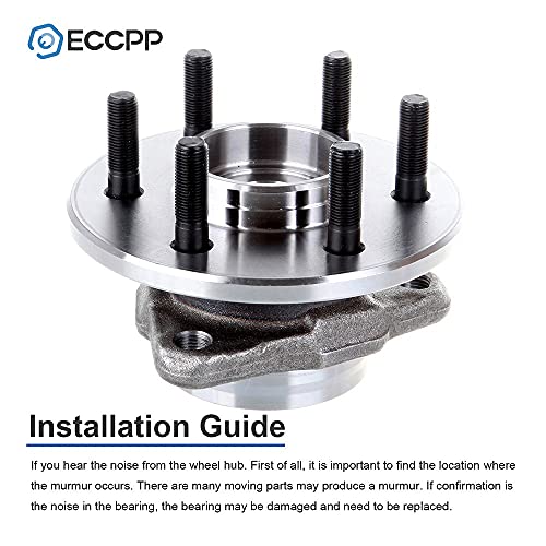Eccpp Wheel Hub And Bearing Assembly Front 515007 Fit 1997-2004 Dodge Dakota Durango 4Wd Replacement For 6 Lugs Wheel Hub No Abs 3 Bolt Flange #TOP4