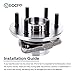 ECCPP Wheel Hub and Bearing Assembly Front 515007 fit 1997-2004 Dodge Dakota Durango 4WD Replacement for 6 lugs wheel hub no ABS 3 Bolt Flange