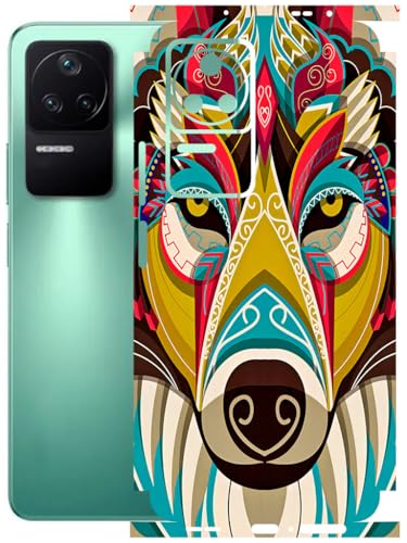 Image of AtOdds - Full Body Back Screen Guard Protector Film - Lamination Wrap Skin Sticker Compatible with Poco F4 (5G) | Scratchproof Matte Finish (Mighty Wolf)