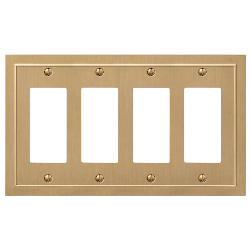 Placa de pared Amerelle para salones modernos con 4 balancines de bronce