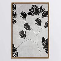 SIGNWIN Canvas Wall Art Black and White Flowers Canvas Prints Home Artwork Decoration for Living Room,Bedroom - 16