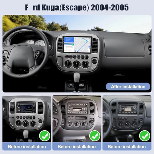 Autoradio Android Bluetooth Ford Escape 2005 écran 2K pour éviter les pannes de GPS - 2