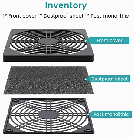 Wathai 2 Pack 80mm PC Fan Dust Filter Cover Computer Mess