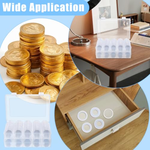 Caja organizadora transparente para monedas 200 piezas miniatura 5