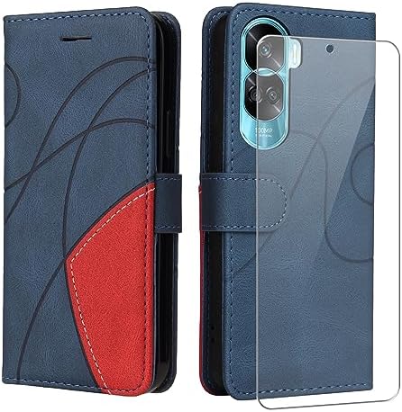 Étui Portefeuille Pour Honor 200 Lite - Similicuir Bleu Avec Dragonne - Mayaxess - Neuf Sous Blister