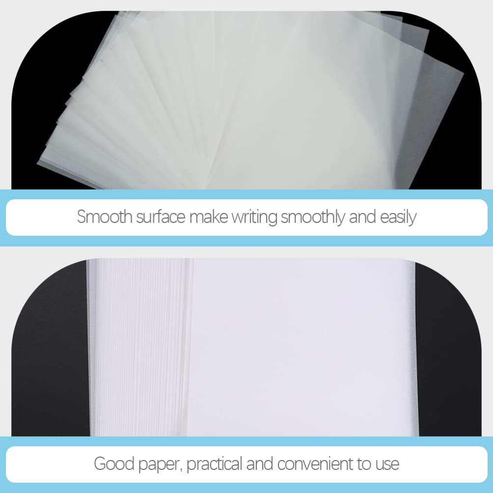 Carta da Lucido Semitrasparente 73g A5, 300 Pezzi per Disegno | Bianco in Parchment Paper, Fogli Lisci Versatili per Calligrafia Cinese e Schizzo