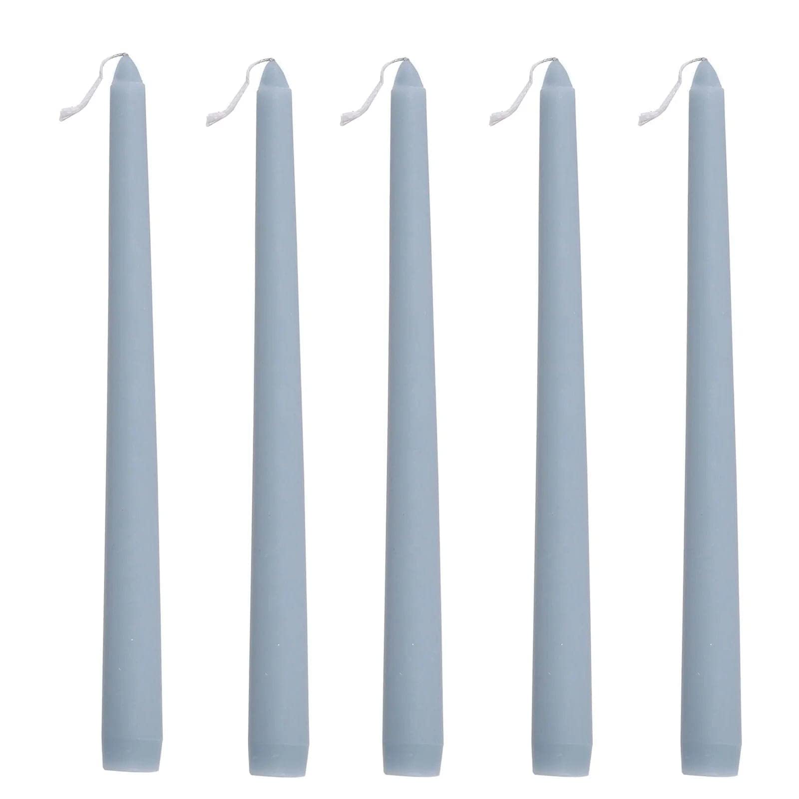 12 pcs 10-Inch Dusty Blue Tall Premium Taper Candles for Wedding Party Birthday Centerpieces Home Decorations Supplies