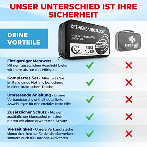 Set di pronto soccorso auto - kit di pronto