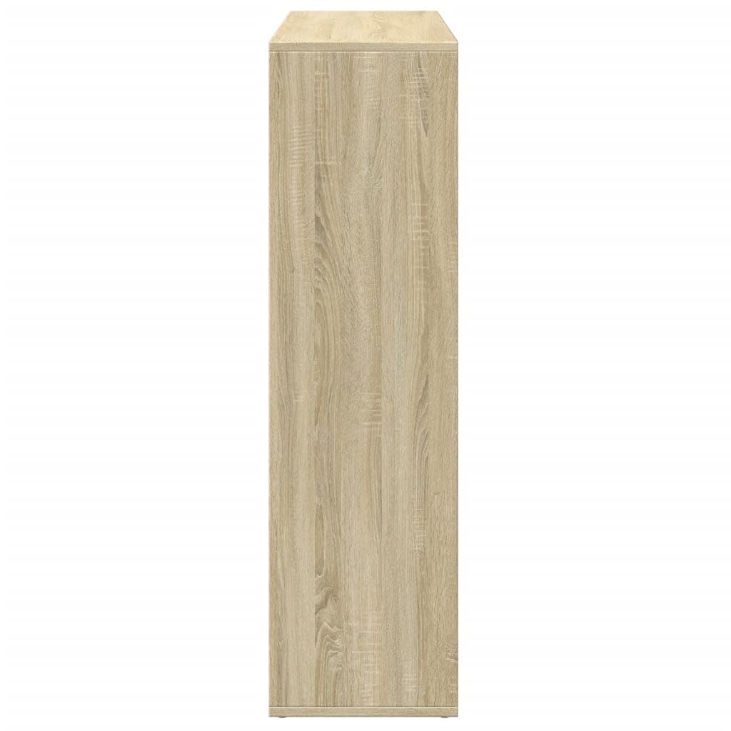 Regał dzielący na książki, dąb Sonoma, 102 x 29 x 103,5 cm, z 9 półkami, uniwersalny regał stojący i regał ścienny do salonu, biura, pokoju dziecięcego i korytarza, wytrzymałe meble z