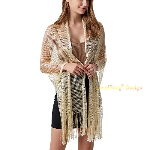 LoudSung Shawl Scarf Wraps Turban with Tassel Soft Silky Multipurpose for Women Girls3