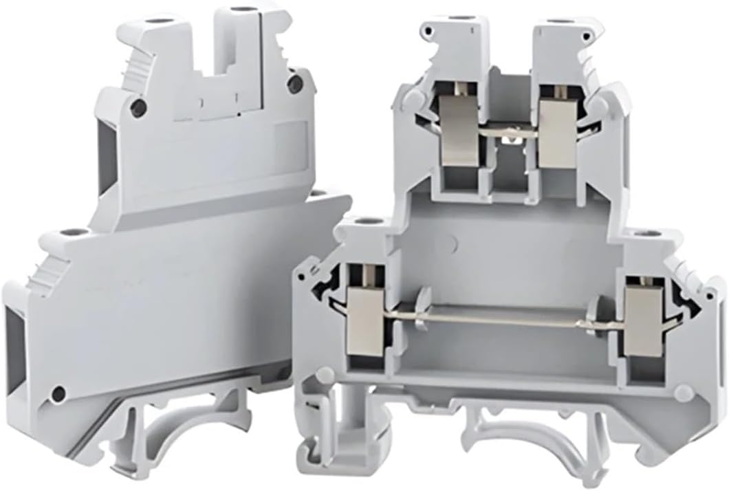 DWFSKZKV UKK5 Din レール ターミナル ブロック コネクタ 二重 ターミナル ブロック ネジ 電気配線 ワイヤー コ