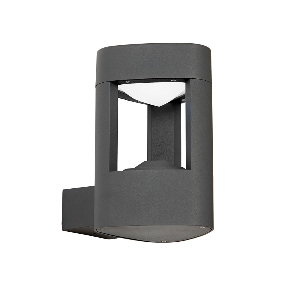 Endon Grey Saxby Tribeca 9W Die Cast Aluminium Ip54 Outdoor Garden Smd Led Wall Light