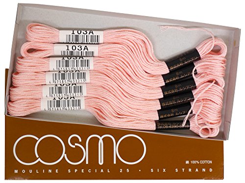 cosmo 25番刺しゅう糸 8m束 Col.103 オレンジ 系 1箱 6束入り