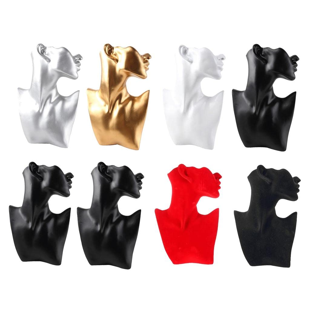 harayaa Lot de 2 Présentoirs à Bijoux pour Colliers de Femme, Mannequin de Présentation pour Boutique.