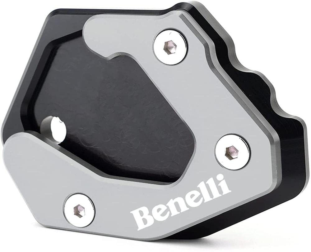 Motorcycle Kickstand Pad,Fit For B/enelli BJ500 BJ300GS Leoncino 500 Motorcycle Side Stand Extension Plate Kickstand Enlarge Support Pad Support Plate Kick Stand-Titanium