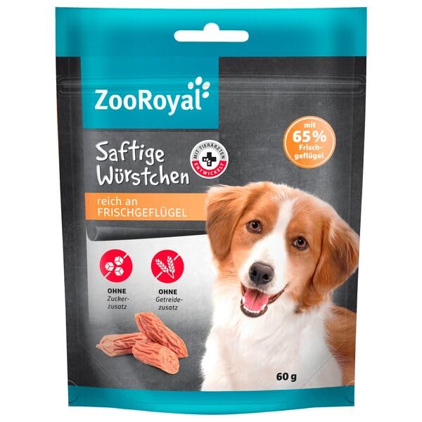 ZooRoyal Hund Saftige Würstchen 12 x 60g Hundensnack Trockenfutter Tiernahrung Hundefutter von Onlineshop Bormann