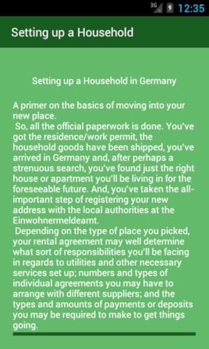 Setting up a Household