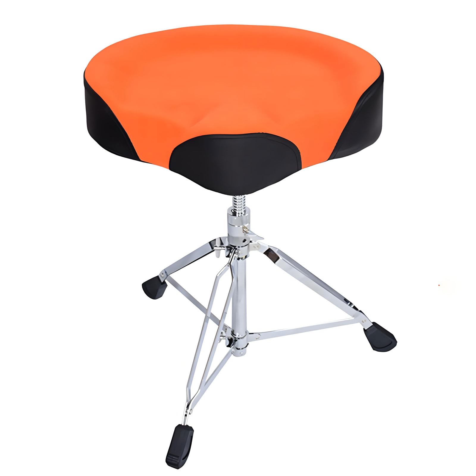 Guoyoocc Orange Saddle Drum Stool,Adjustable Drum Stool,Height Adjustable Drumming Stools 45~68Cm,Drum Throne,Universal For Adults And Children，7 Color Options