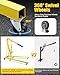 2-Ton Shop Crane, Hydraulic Folding Engine Hoist w/6 Steel Casters - Lift Car Transmissions, Boat Motors, Farm Equipment (Net Wt. 157 lbs)