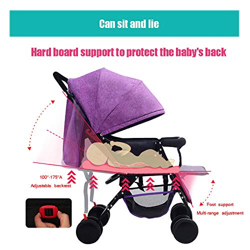 image for MUY Stroller Pushchair, Adjustable Backrest, with One Hand Fold, Buggy