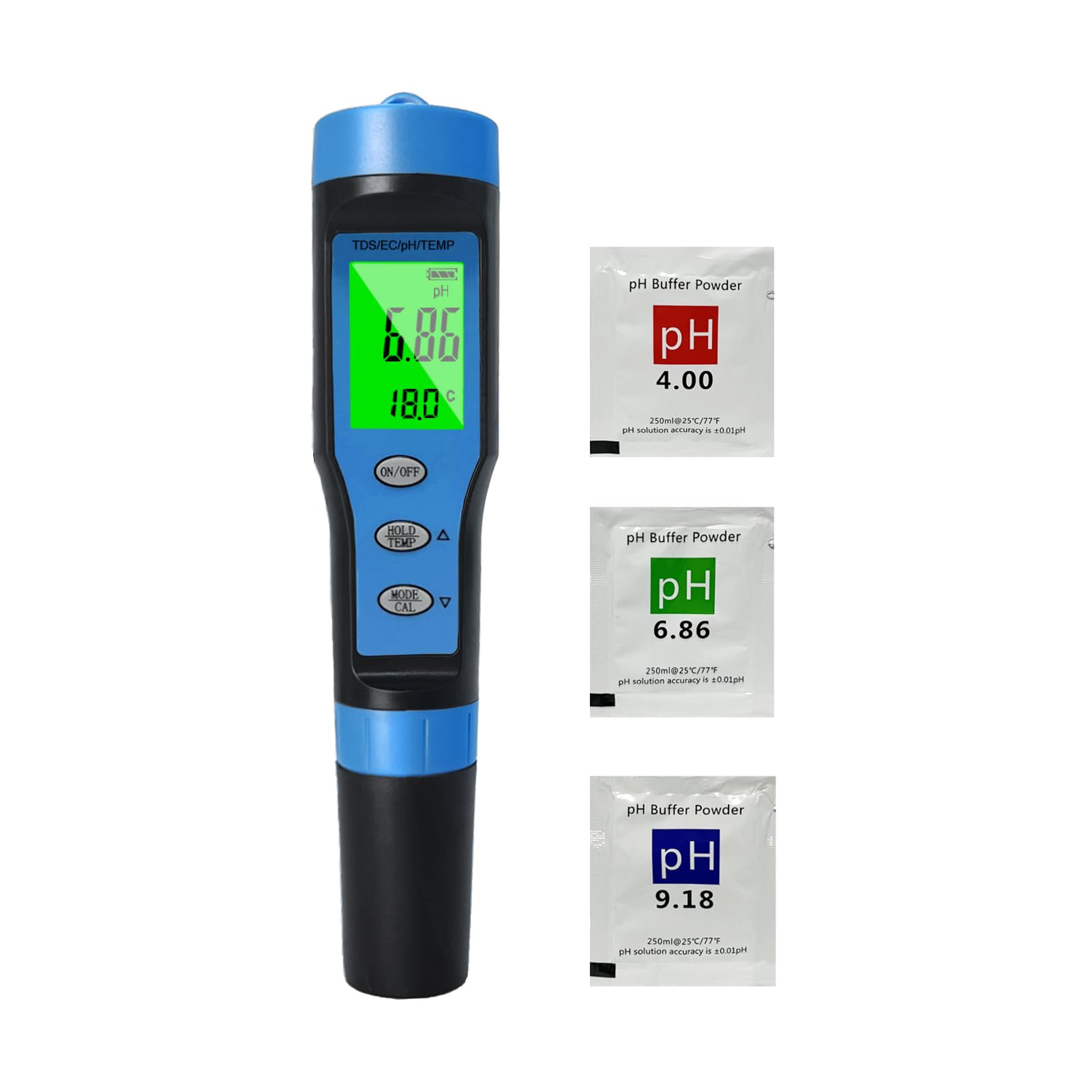 pH Messgerät 4 IN 1 mit TDS EC Temperatur Multi-Parameter Pool pH Tester 0,01 Auflösung hohe Genauigkeit wasserdicht IP67 Wasserqualität Meter mit automatischer Temperaturkompensation