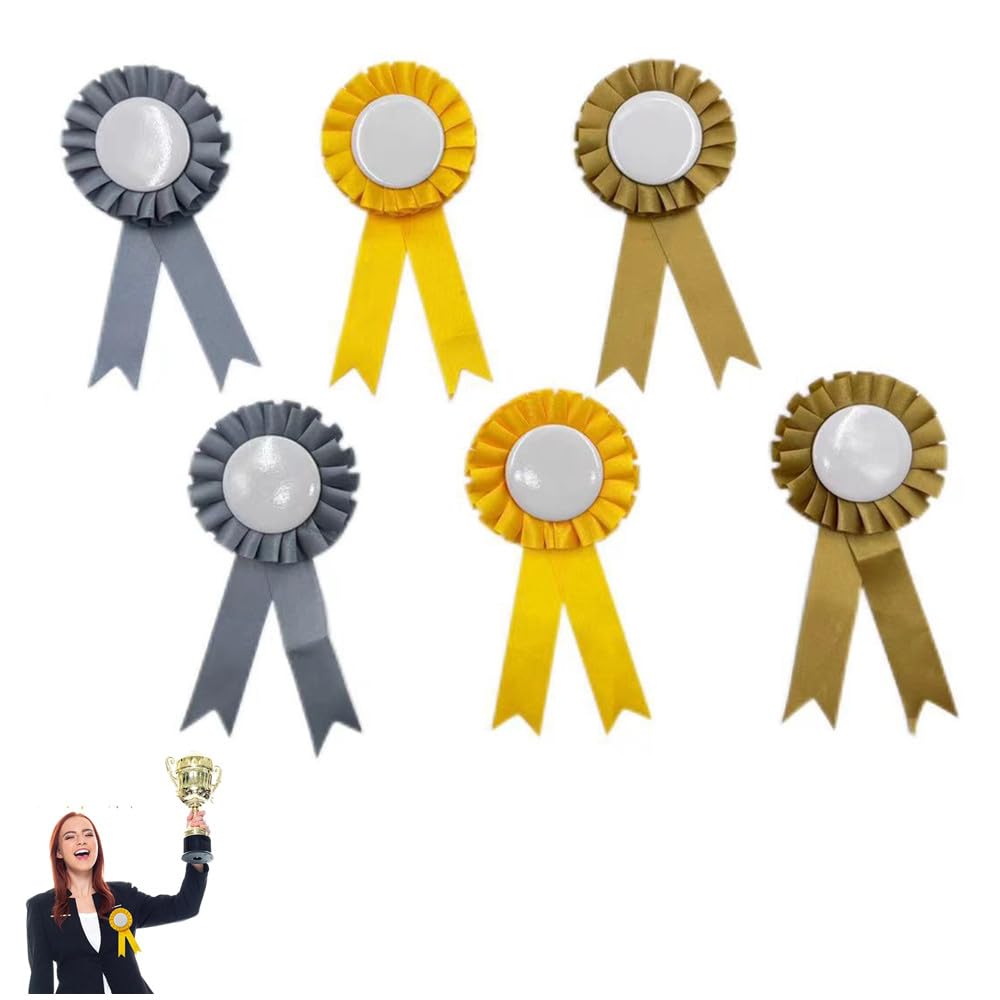Fiocco da Torneo, 6 Pezzi Coccarde Premiazioni, Rosette per Vincitori,Hobby Horse Accessori Cavallo Divertenti, Nastri da Torneo Nastri per Eventi Sportivi, Coccarde per Vincitori