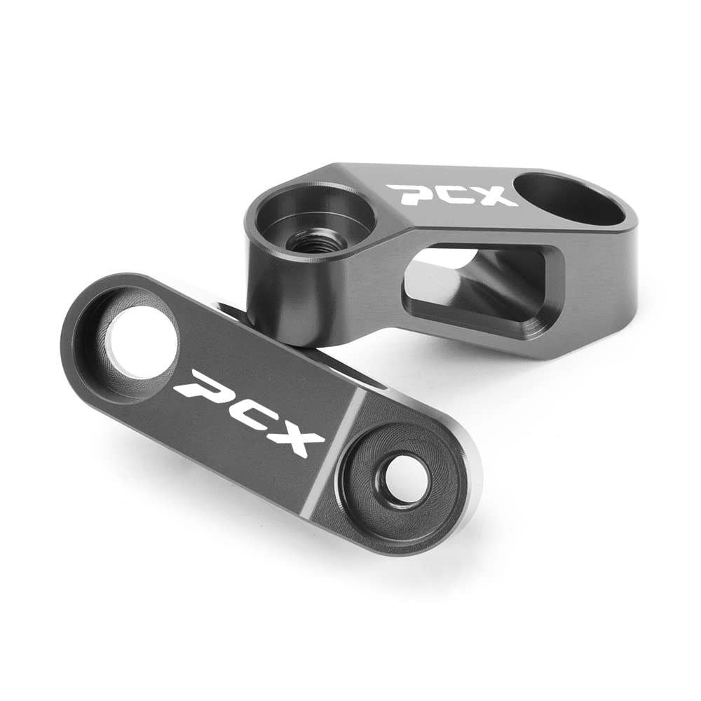Modeer Pour PCX 125 150 160 Élévateurs de rétroviseur de moto chaque année pcx125 pcx150 pcx160 Accessoires (Gris)