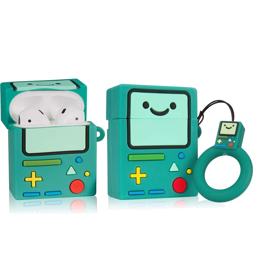 Tanmayfor Airpods 1&2 Case Cover,3D Cute Fun Funny Cartoon AirPods Soft Silicone Case,Kawaii Fashion Chic Design Skin,Shockproof Cases for Teens Girls Women Boys AirPods 2/1(Green Game)