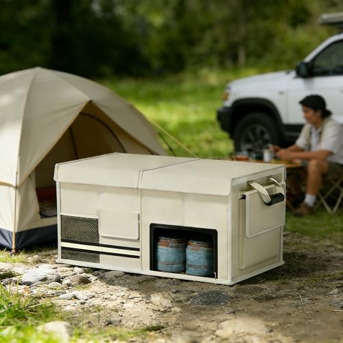 Caja organizadora para maletero de coche con base antideslizante, resistente al desgaste, duradera y fuerte capacidad de carga, múltiples compartimentos, organizador para maletero con compartimento