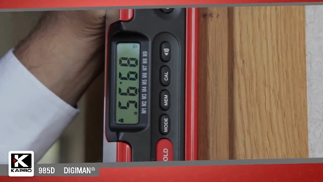Image of Kapro - 985D Digiman Magnetic Digital Level - 24-Inch - For Leveling and Measuring - Features Plumb Site, Ergonomic Handle, and Carrying Case