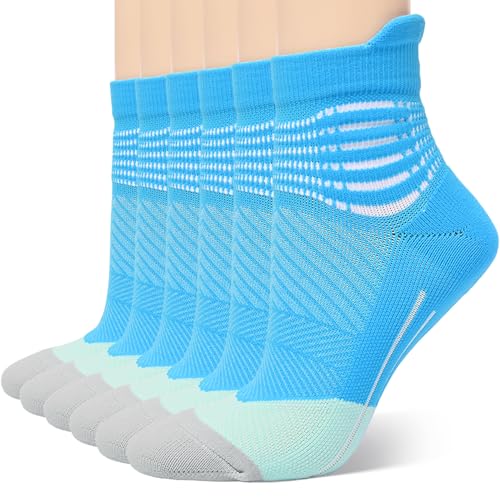 Image of IRAMY Compression Ankle Support Socks Women Wicking Cushioned Athletic Plantar Fasciitis Relief 3 /4 /6 Pairs