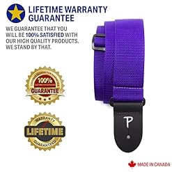 Perri’s Leathers – Sangle Guitar en nylon – Extrémités en cuir – Violet – Ajustable – Pour guitares Acoustic/Electric… - Les Beatles, Paul McCartney, John Lennon, RIngo Starr, George Harrison Perri's Leathers - Sangle Guitar en nylon - Extrémités en cuir - Violet - Ajustable - Pour guitares Acoustic/Electric… – Image 5