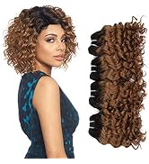 FASHION LINE 4 Bundles Deep Wave Short Bob Style Ombre 1B/99J Virgin Human Hair Bundles 50g Two T...