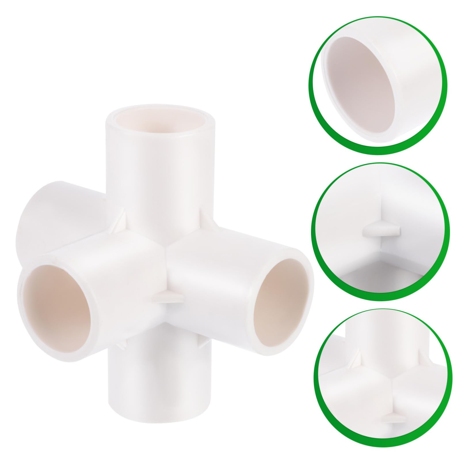 Yardwe Raccordo per Tubo in PVC a 5 Vie Bianco 20 Pezzi, 20mm
