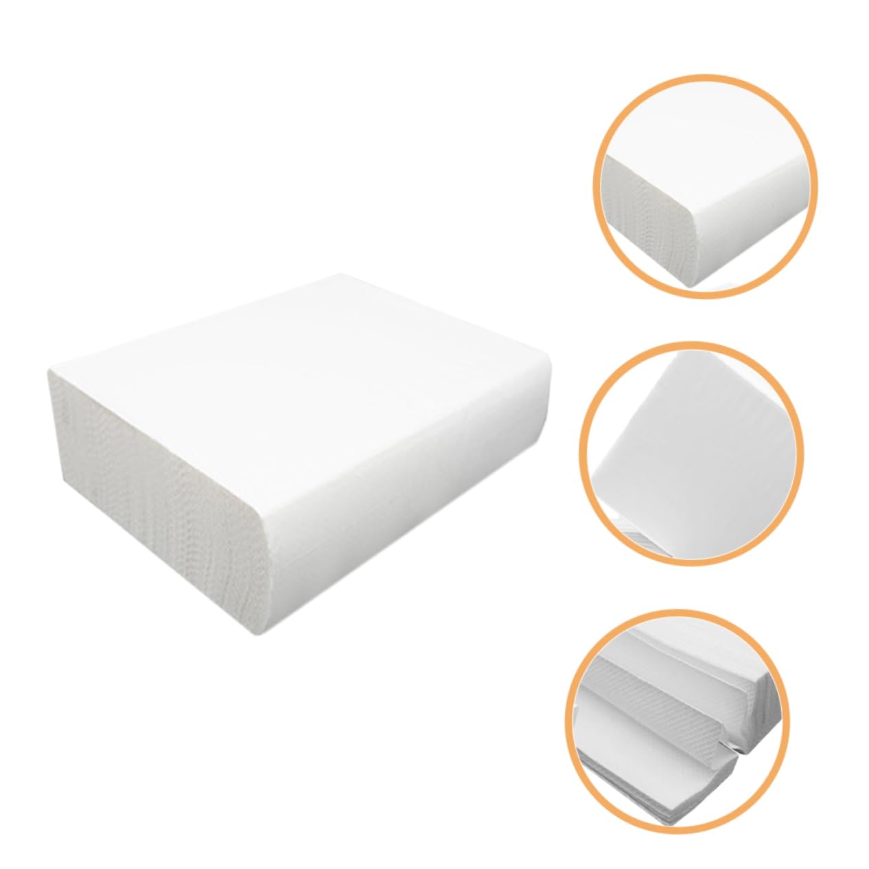 Essuie-mains en Papier Épais Blanc 5 Paquet, 100 Feuilles