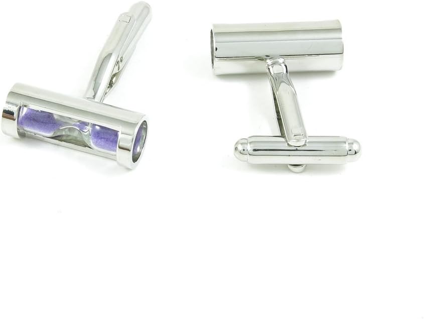 Cufflinks Cuff Links Fashion Mens Boys Jewelry Wedding Party Favors Gift 918LJ0 Purple Hourglass
