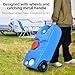 YITAHOME 10.6 Gallon Large Capacity Portable Water Holding Tank with Metal Handle Odorless Tote for Camper with Large Wheels, Filling Port, Hose, Faucet, Handles for Fast Empty & Easy Carry, Blue
