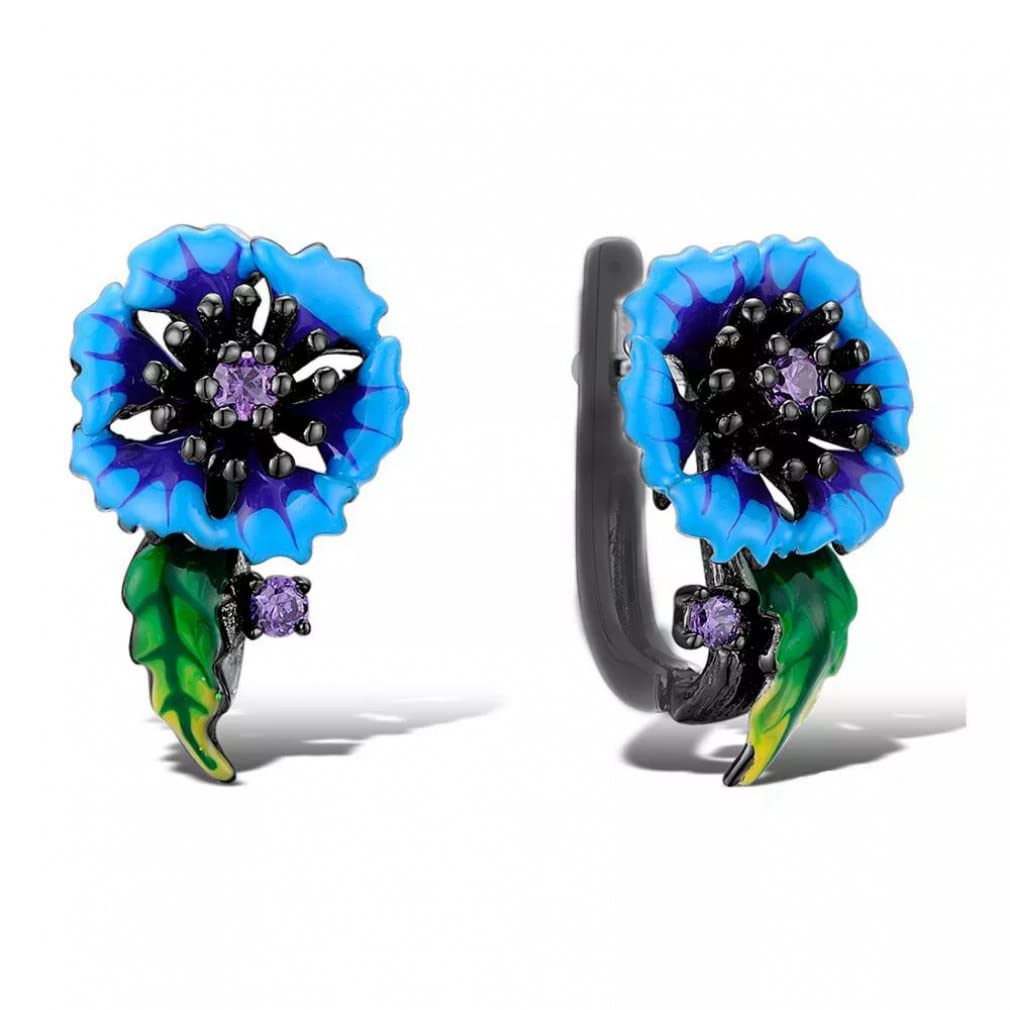 Jewelry Set Floryczka i kolczyki w zafirze na uroda kobiet