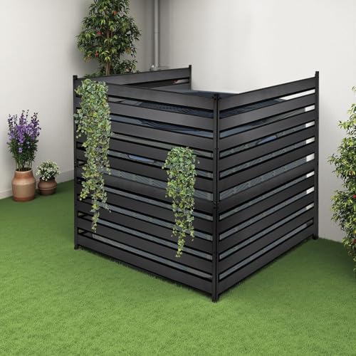 Nidouillet Air Conditioner Fence Screen Trash Can Privacy Fence Panels for Outside Unit, Pool Eequipment Enclosure, No Dig Backyard Fencing - 2PCS