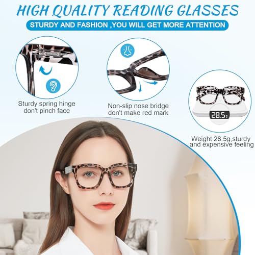 Image of OCCI CHIARI Large Reading Glasses Women Retro Reader 1.0 1.5 2.0 2.5 3.0 3.5 1.25 1.50 1.75 2.25 2.75 4.0 5.0 6.0