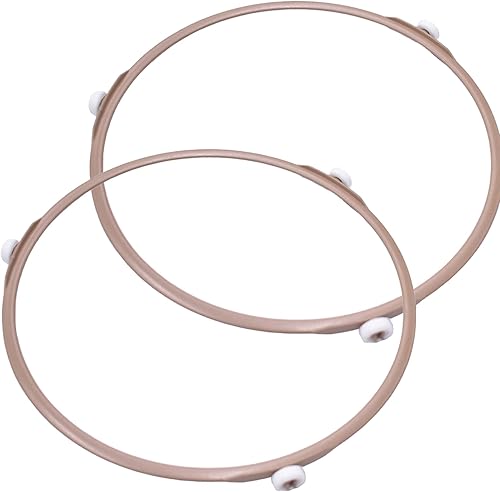 Miniatura 7 de Paquete de 2 anillos giratorios de microondas de 7.45 pulgadas, soporte para bandeja de placa de vidrio, anillo interior de repuesto, para