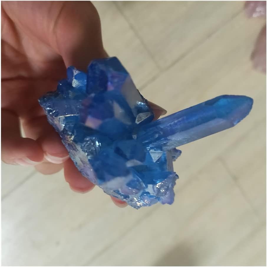 Home Decor Electroplated Natural Crystal Cluster Specimen Raw Rock Quartz Flowers Aura Stones Gift Modern House Deco Reiki