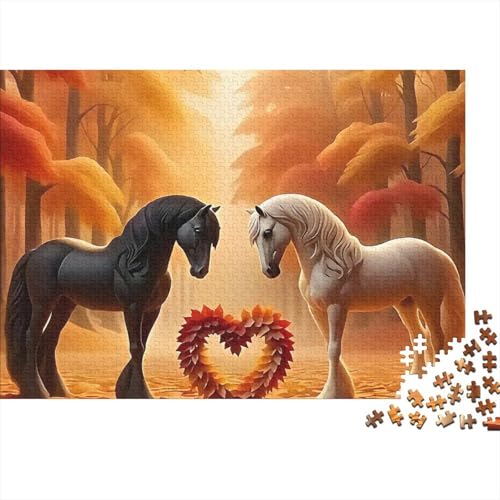Rompecabezas de caballo de 1000 piezas, un gran estímulo educativo y reto de 38x26cm