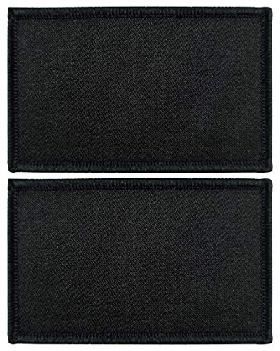 JBCD 2 Pack Solid Black Flag Patch Pure Color Tactical Patch Pride Flag Patch for Clothes Hat Patch Team Military Patch